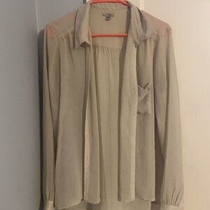 Urban Outfitters - Ecote cream sheer button down. Size large